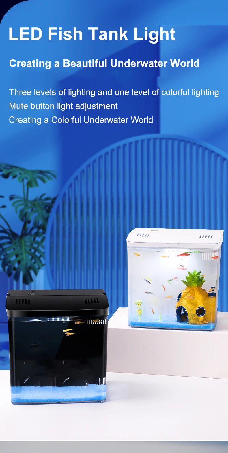 Fish tank living room small mini Douyu tank household tabletop ecological tank self circulating back filter goldfish tank Fish tank living room small mini Douyu tank household tabletop ecological tank self circulating back filter goldfish tank