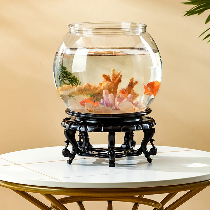 Transparent Round Ornamental Fish Tank Portable Goldfish Small Fish Bowl Pet Plastic Lightweight Desk Aquarium Bowl Home Decor Transparent Round Ornamental Fish Tank Portable Goldfish Small Fish Bowl Pet Plastic Lightweight Desk Aquarium Bowl Home Decor