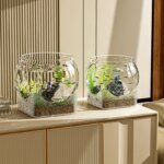 Fish Tank Aquarium Transparent Round Ornamental Portable Goldfish FishBowl Plastic Lightweight Aquarium for Fish Home Desk Decor - Image 2