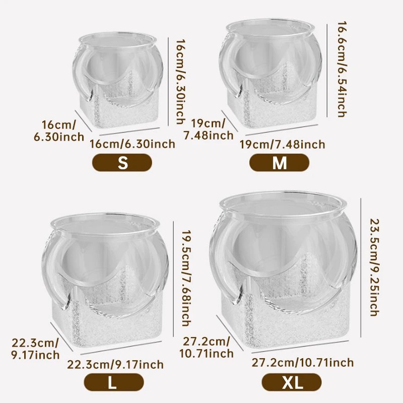 Fish Tank Aquarium Transparent Round Ornamental Portable Goldfish FishBowl Plastic Lightweight Aquarium for Fish Home Desk Decor