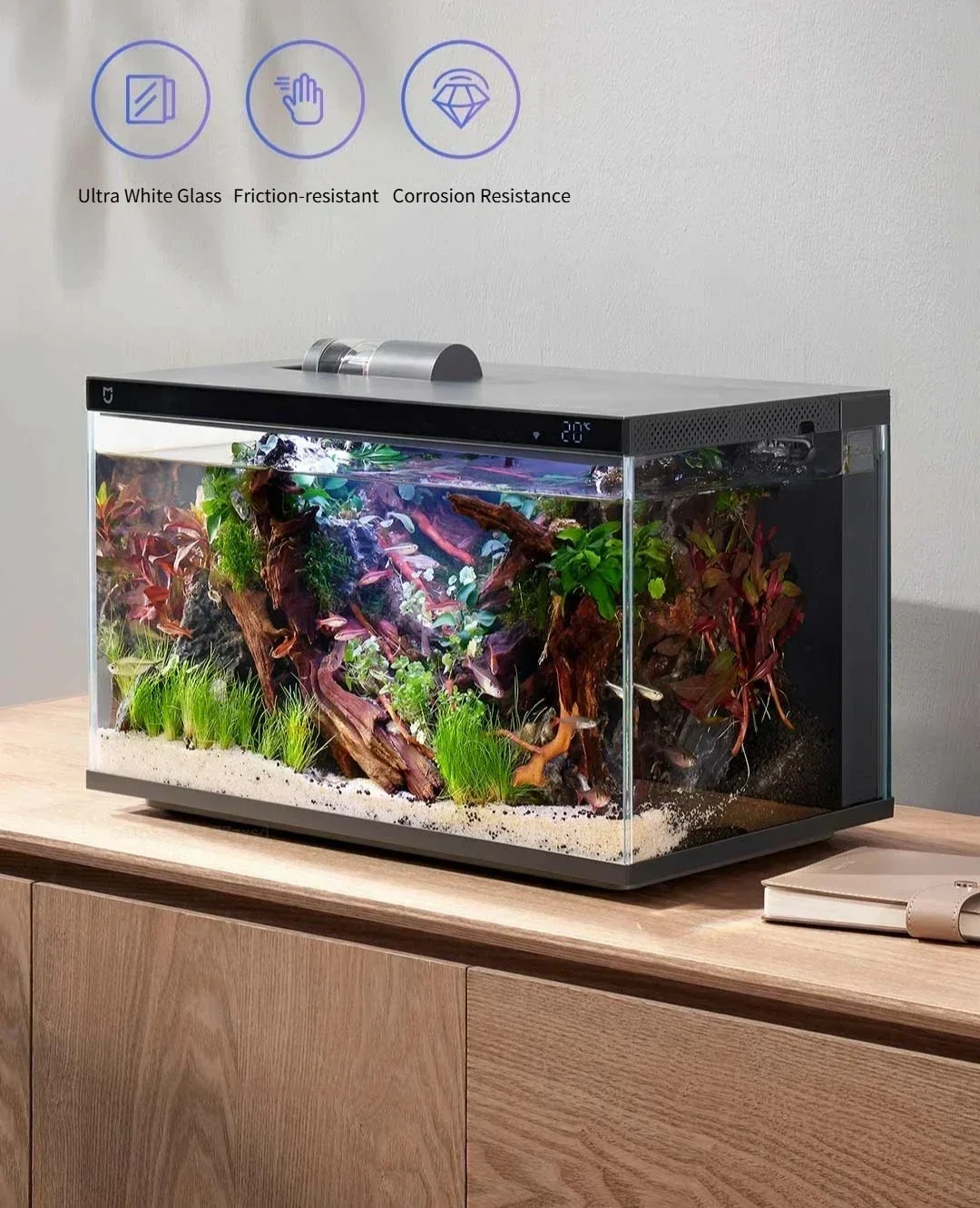 Xiaomi Mijia Smart Fish Tank MYG100 Work with Mijia APP Mobile Controlled Remote Feeding Smart Lighting System Light Aquarium