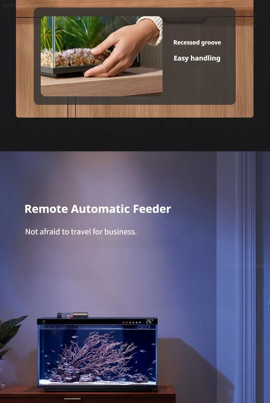 Xiaomi Mijia Smart Fish Tank MYG100 Work with Mijia APP Mobile Controlled Remote Feeding Smart Lighting System Light Aquarium