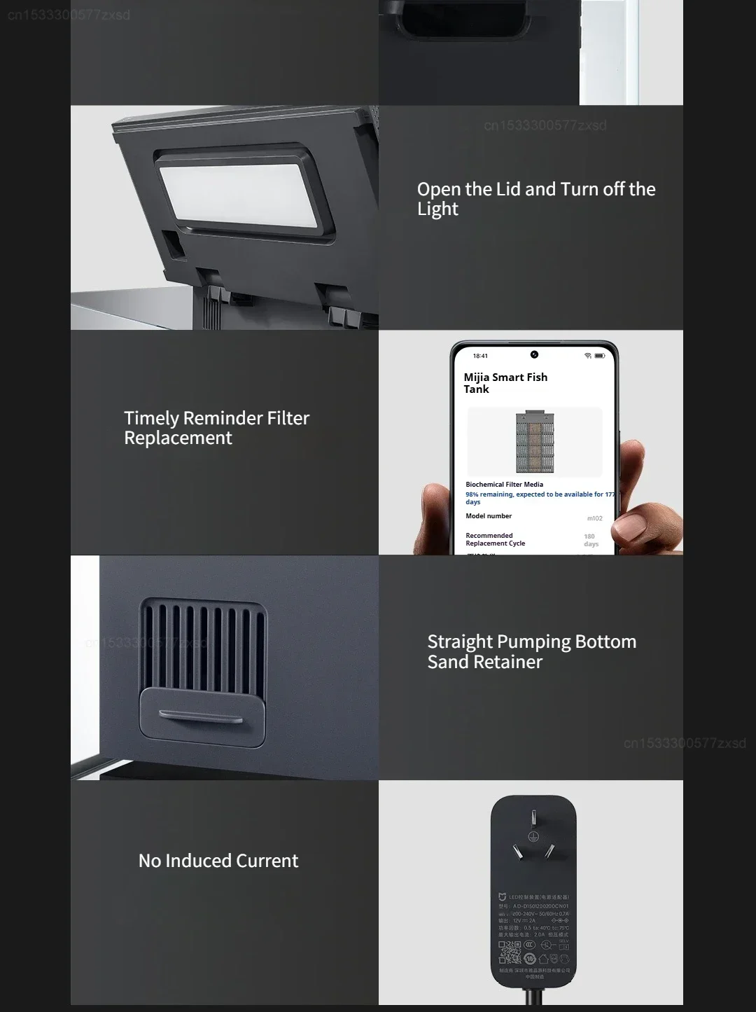 Xiaomi Mijia Smart Fish Tank MYG100 Work with Mijia APP Mobile Controlled Remote Feeding Smart Lighting System Light Aquarium