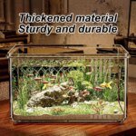 1 PC Transparent Aquarium Creative Desktop Fish Tank for Office Home Decor Rectangular(Bare Tank, No Scenery or Stones Included) - Image 4
