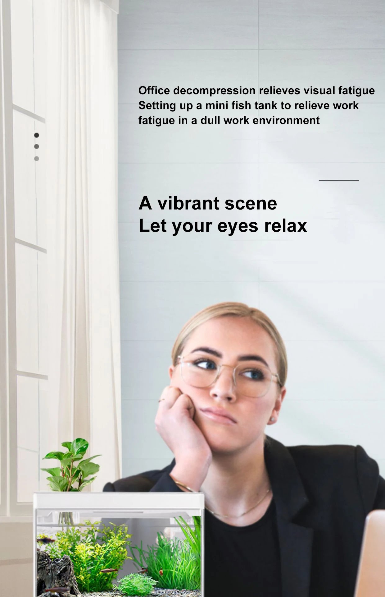 Fish tank living room small landscape ecological tank household USB powered mini tank fish tank Fish tank living room small landscape ecological tank household USB powered mini tank fish tank