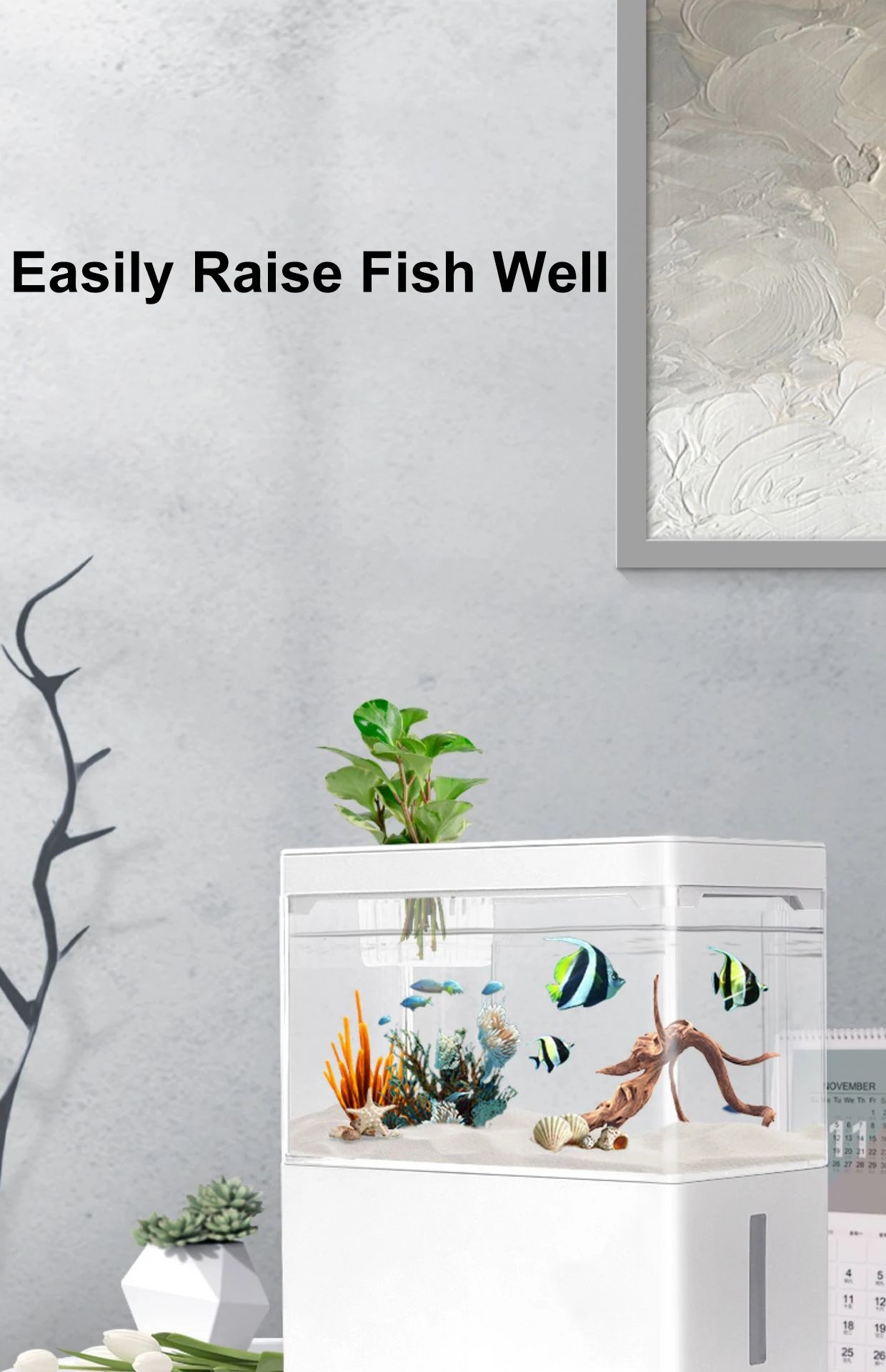 Fish tank living room small landscape ecological tank household USB powered mini tank fish tank Fish tank living room small landscape ecological tank household USB powered mini tank fish tank