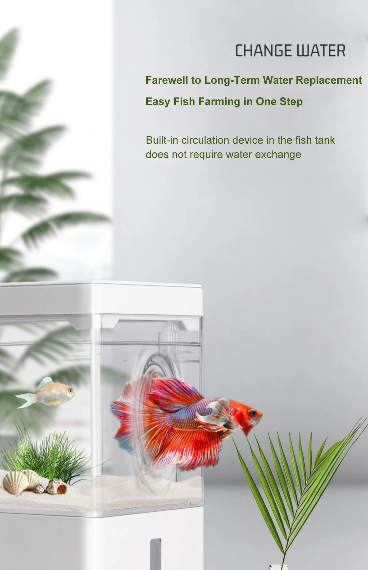 Fish tank living room small landscape ecological tank household USB powered mini tank fish tank Fish tank living room small landscape ecological tank household USB powered mini tank fish tank