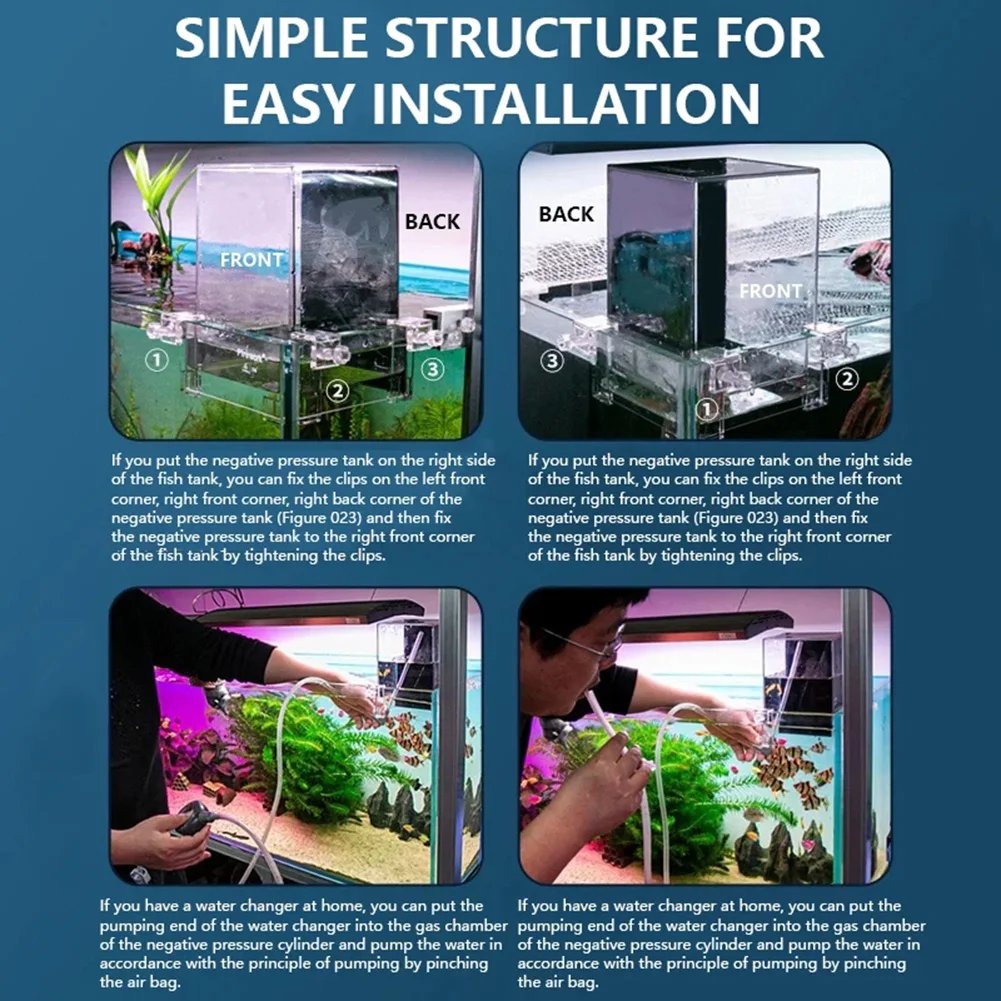 Aquariums Negative Pressure Fish Tank Clear Aerial Aquarium Extender Ecological Landscaping Decoration Fish Tank Bowl Isolation