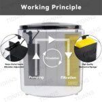 Desktop Small Fish Tank Living Room Household Lazy Mini Acrylic Goldfish Aquarium With Led Light And Filter Pump - Image 4