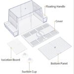 Fish breeding box, acrylic fish isolation box, with suction cups, aquarium incubator, suitable for baby fish, shrimp, clownfish, - Image 5