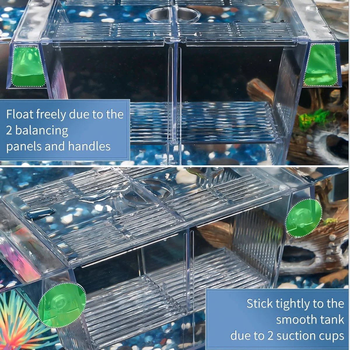 Fish breeding box, acrylic fish isolation box, with suction cups, aquarium incubator, suitable for baby fish, shrimp, clownfish, Fish breeding box, acrylic fish isolation box, with suction cups, aquarium incubator, suitable for baby fish, shrimp, clownfish,