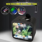 Creative aquarium LED decoration small aquarium fish tank betta transparent fish tank LED light goldfish small fish tank