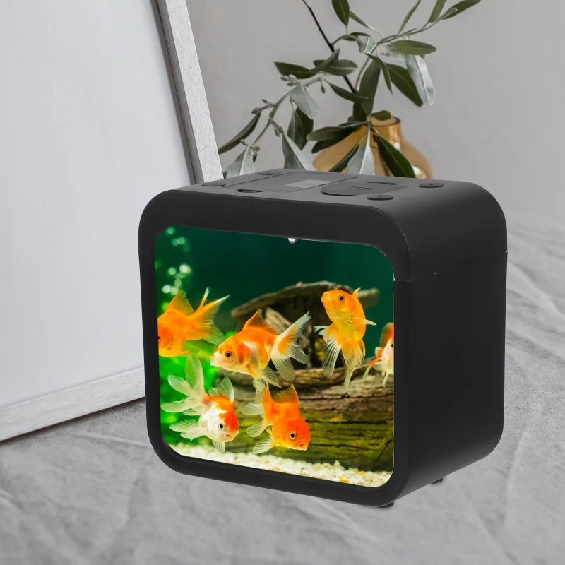 Creative aquarium LED decoration small aquarium fish tank betta transparent fish tank LED light goldfish small fish tank Creative aquarium LED decoration small aquarium fish tank betta transparent fish tank LED light goldfish small fish tank