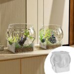 Clear Fish Tank Resistant Falling Round Desktop Aquarium Multifunctional Durable Ornamental Fish Decor - Image 3