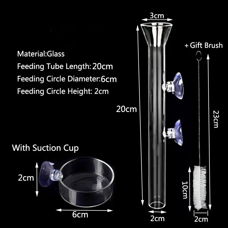 Glass Aquarium Feeder Tube Dish Transparent Fish Tank Shrimp Snail Food Feeder Bowl Aquarium Feeding Accessories Shrimp Feeders Glass Aquarium Feeder Tube Dish Transparent Fish Tank Shrimp Snail Food Feeder Bowl Aquarium Feeding Accessories Shrimp Feeders