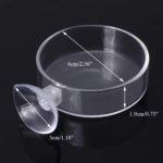 Fish Tank Feeder Aquarium Shrimp Glass Feeding Bowl Clear Dish Tray Container Feeders Aquarium Round  Square Fish Shrimp Feeding - Image 2