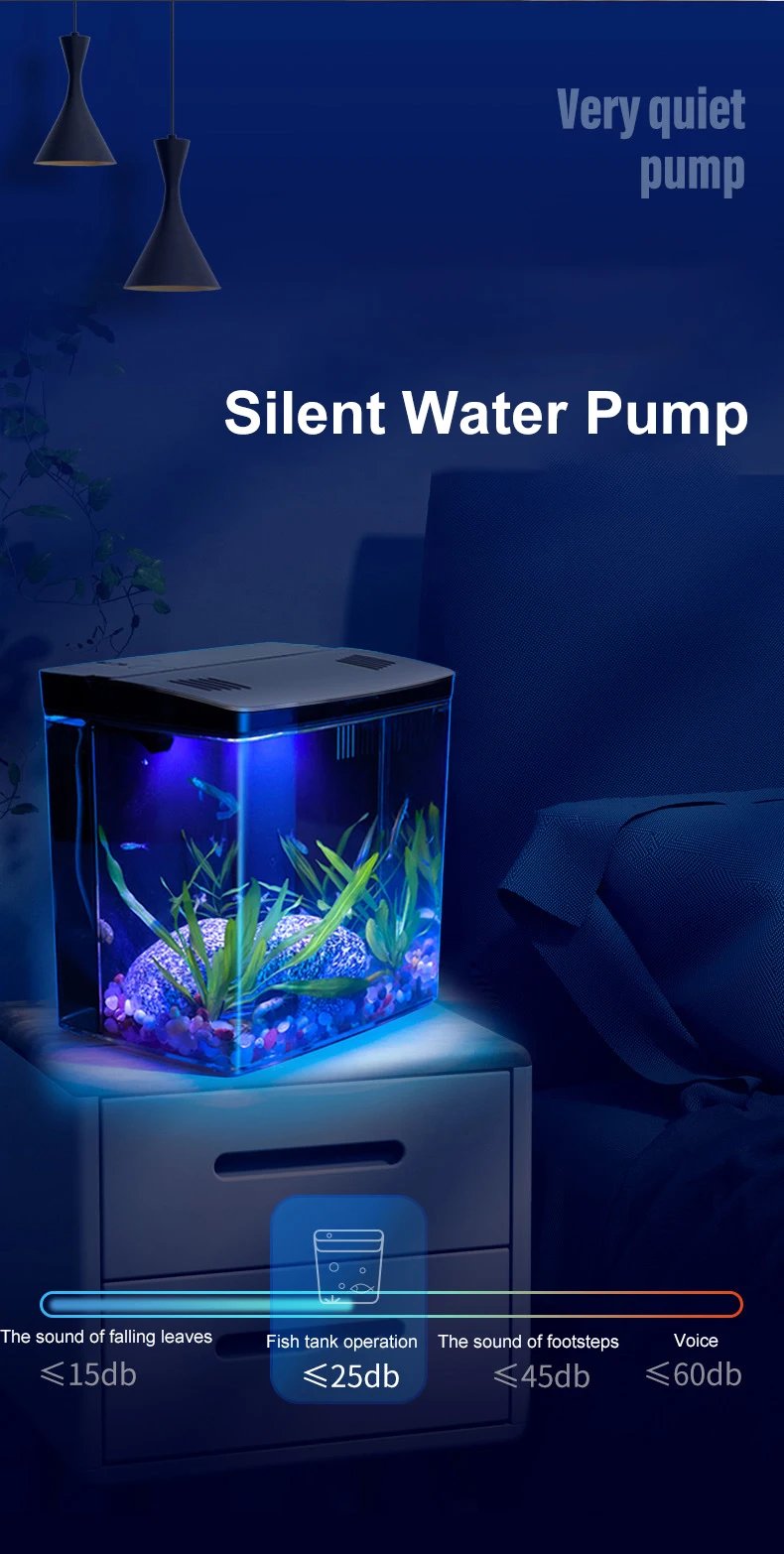 Fish tank living room small mini Douyu tank household tabletop ecological tank self circulating back filter goldfish tank Fish tank living room small mini Douyu tank household tabletop ecological tank self circulating back filter goldfish tank