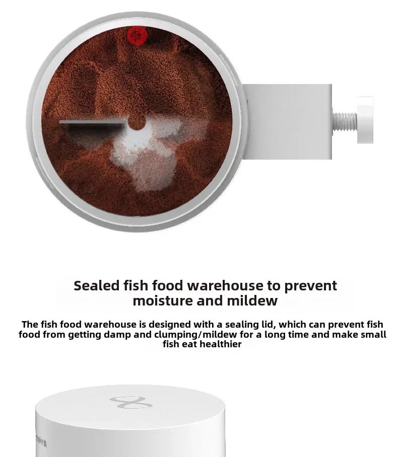 Intelligent Timed Fish Feeder for Small Fish - No Clogging, Perfect for Desktop Fish Tanks