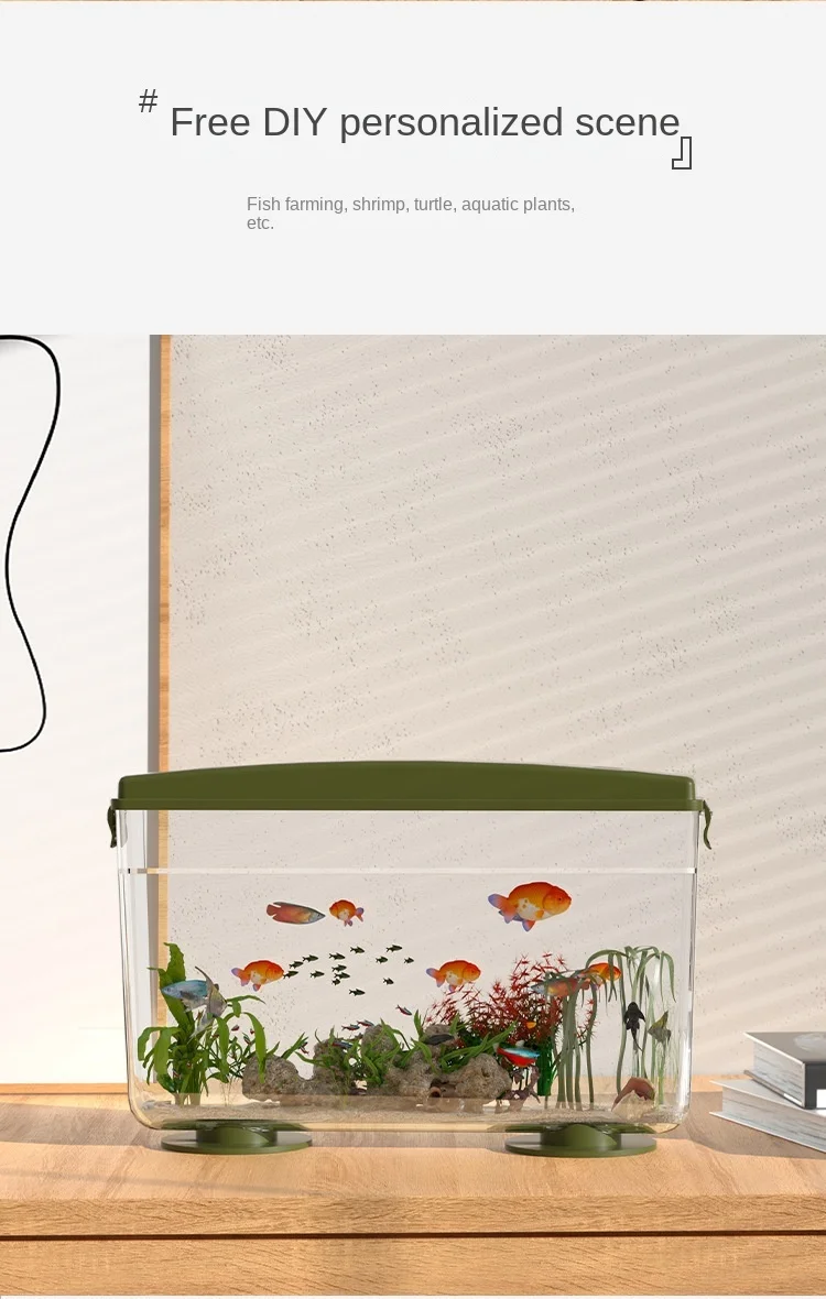 PET Aquariums Shrimp Cover Small Fish Shrimps Turtle Tank Insect Specialized Container Mini Portable Ecosystem Watertank