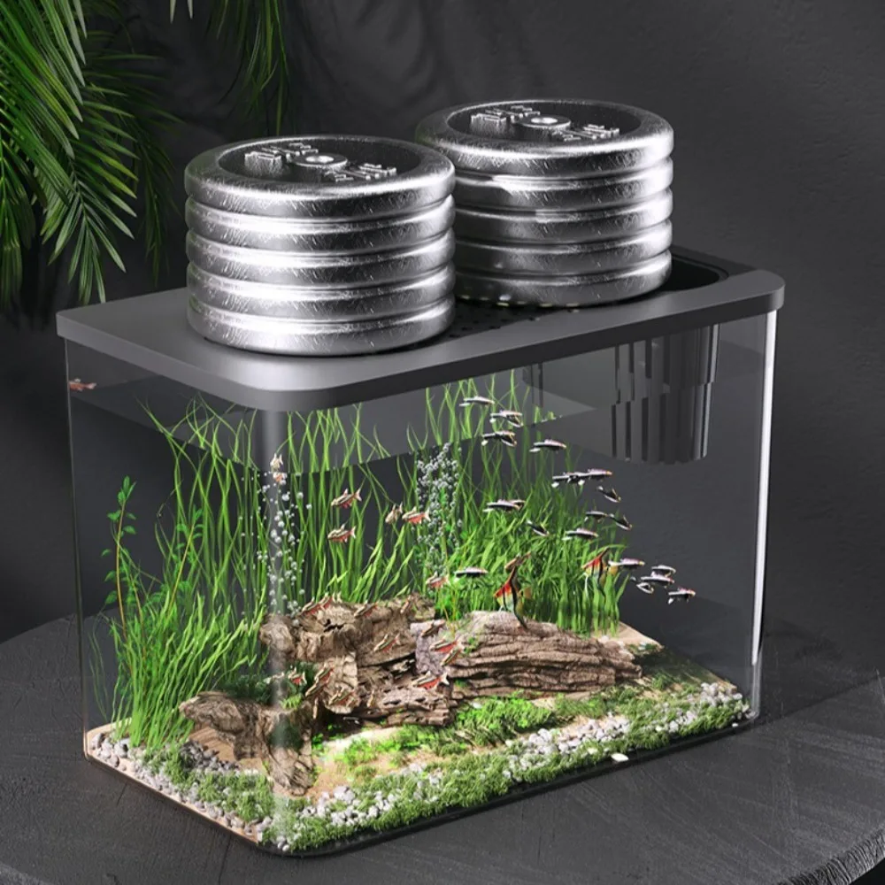 PET+ABS Fish Tank New Transparent with Lid Aquarium Drop Resistant Hydroponic Tank Turtle Tank Home PET+ABS Fish Tank New Transparent with Lid Aquarium Drop Resistant Hydroponic Tank Turtle Tank Home