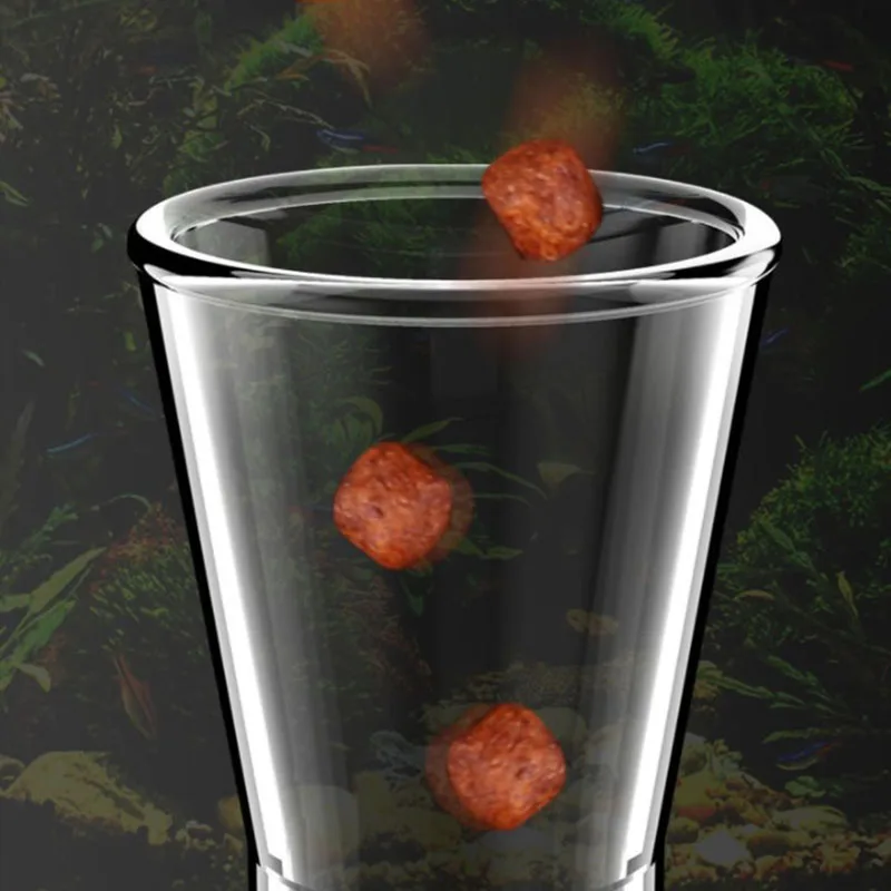 Glass Aquarium Feeder Tube Dish Transparent Fish Tank Shrimp Snail Food Feeder Bowl Aquarium Feeding Accessories Shrimp Feeding