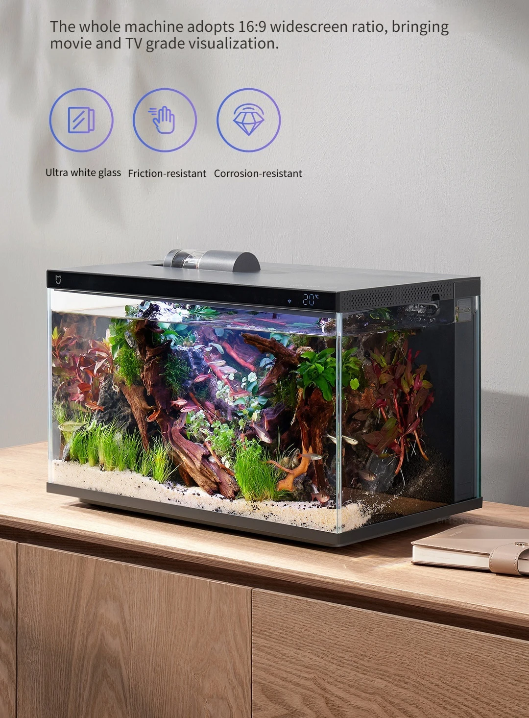 Xiaomi Mijia Smart Fish Tank MYG100 Work with Mijia APP Mobile Controlled Remote Feeding Smart Lighting System Light Aquarium Xiaomi Mijia Smart Fish Tank MYG100 Work with Mijia APP Mobile Controlled Remote Feeding Smart Lighting System Light Aquarium