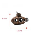 1pc Submarine Aquarium Decoration with Two Float Balls Resinous Fish Tank Accessories - Image 3