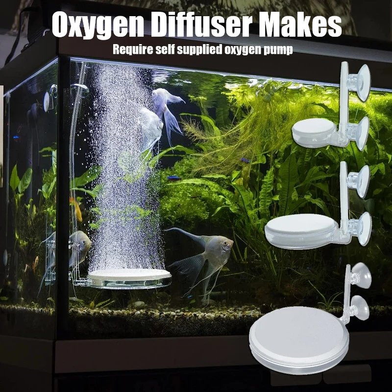 Aquarium Air Stone Fish Tank Nano Bubble Stone Kit With Control Valve Quiet Oxygen Diffuser oxygenator Very easy to use.