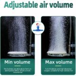 Aquarium Air Stone Fish Tank Nano Bubble Stone Kit With Control Valve Quiet Oxygen Diffuser oxygenator Very easy to use. - Image 5
