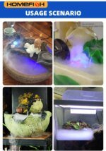 5V USB Mist Maker Fogger Nebulizer Water Fountain Fish Tank Pond Atomizer Head With 4 LED Colorful Lights - Image 2