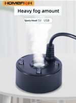 5V USB Mist Maker Fogger Nebulizer Water Fountain Fish Tank Pond Atomizer Head With 4 LED Colorful Lights