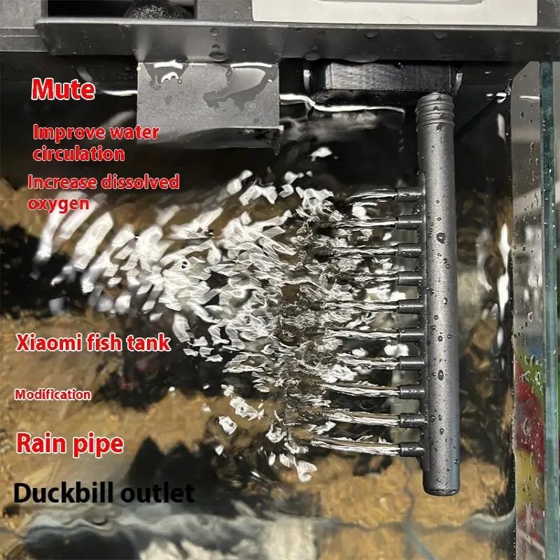 1 Set Fish Turtle Aquarium Tank Accessories For Xiaomi Fish Tank Renovation Water Outlet Rainshower Pipe Duck Mouth Kit
