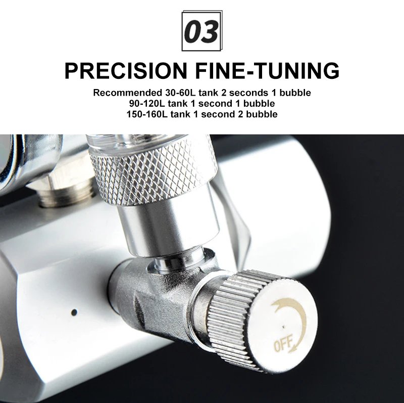 DIY Aquarium CO2 Regulator Magnetic Solenoid Kit Check Valve Fish Tank Accessories CO2 Control System Reactor Generator Set