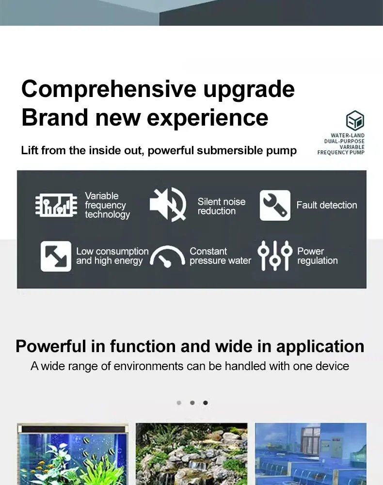 AC220V Ultra-quiet Submersible Pump, Suitable for Fish Tank and Aquarium Filtration, Oxygenation and Circulation Water Pump