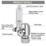 Aquarium DIYCO2 regulator W21.8/CGA320/G3-4/G5-8/TR21/3-8unf gas cylinder nut docking type fish tank CO2 pressure reducing valve - Image 2