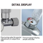 Aquarium DIYCO2 regulator W21.8/CGA320/G3-4/G5-8/TR21/3-8unf gas cylinder nut docking type fish tank CO2 pressure reducing valve - Image 5