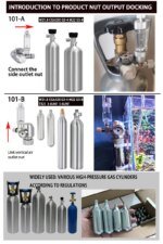 Aquarium DIYCO2 regulator W21.8/CGA320/G3-4/G5-8/TR21/3-8unf gas cylinder nut docking type fish tank CO2 pressure reducing valve - Image 3
