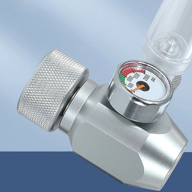 Aquarium DIYCO2 regulator W21.8/CGA320/G3-4/G5-8/TR21/3-8unf gas cylinder nut docking type fish tank CO2 pressure reducing valve