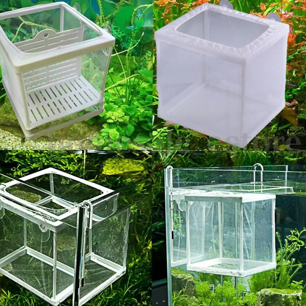 Aquarium Fish Breeding Isolation Mesh Box Net Fish Incubator Breeder Hatchery Fish Tank Isolation Box