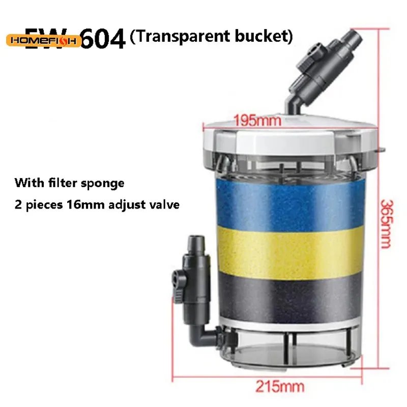 Aquarium Filter 604 Pre-Filter EW-604 HW-604 External Filter Aquarium Filter Canister 4-Piece Set Filter Sponge Filter Cartridge