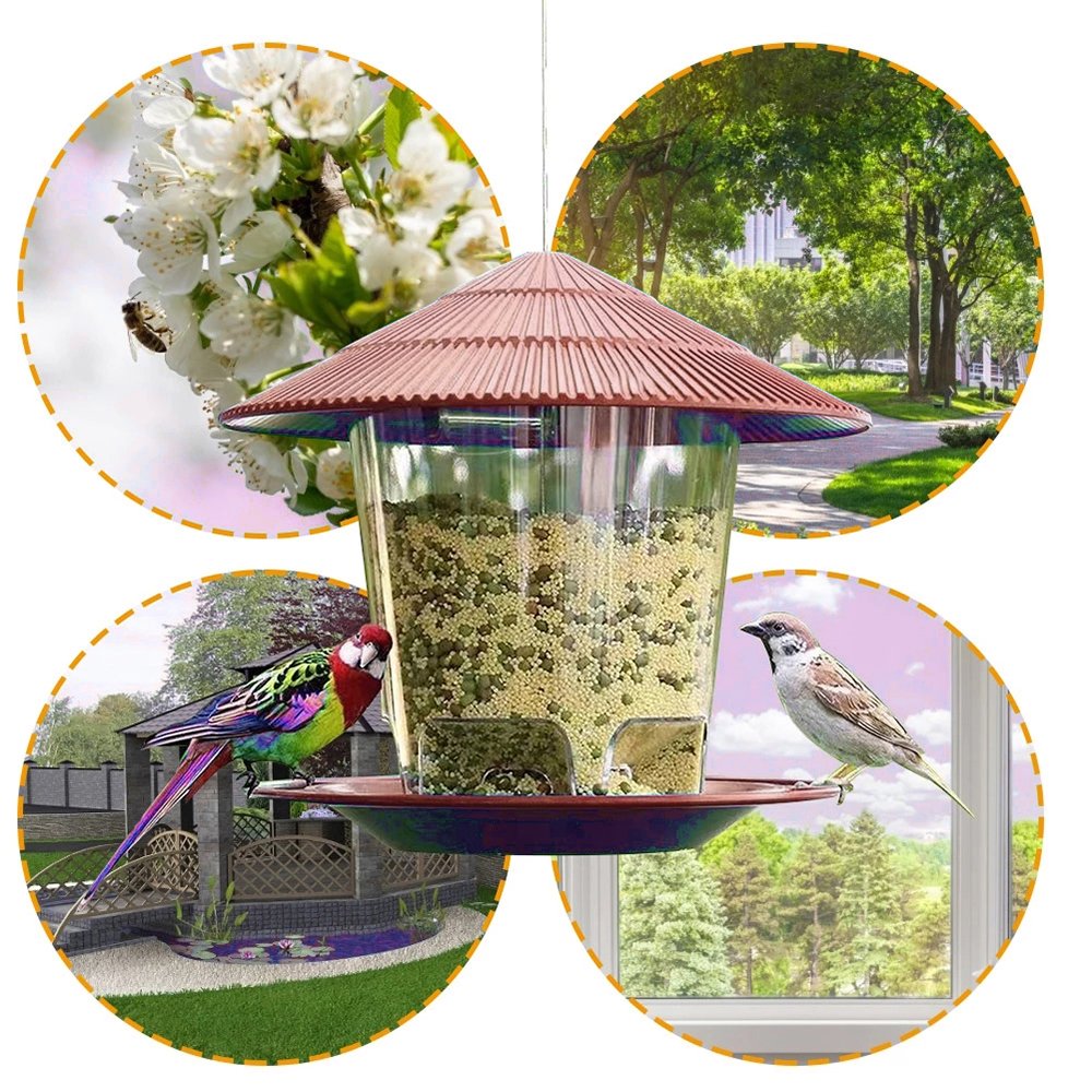 Bird Feeder Automatic Foot Feeding Tool Outdoor Bird Feeder Hanging Nut Feeding Multiple Hole Dispenser Holder Food Container Bird Feeder Automatic Foot Feeding Tool Outdoor Bird Feeder Hanging Nut Feeding Multiple Hole Dispenser Holder Food Container