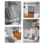 1-Pack Automatic Gravity-Fed Cat Water Dispenser & Feeder - Spill-Proof Large Capacity One-Piece Design, - Image 3