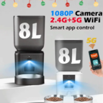 Furpipi 8L Smart Automatic Cat Feeders with 1080P HD Camera 5G WiFi Pet Feeder Tuya APP Control Smart Dog Cat Kibble Dispenser