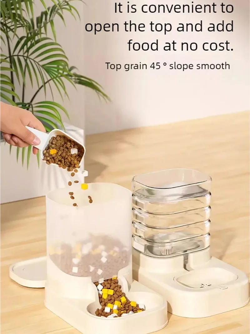 Gravity Pet Feeder and Water Dispenser Set Automatic Dog Feeder and Dog Water Dispenser for Dogs Cats Pets Animals Large Capaci