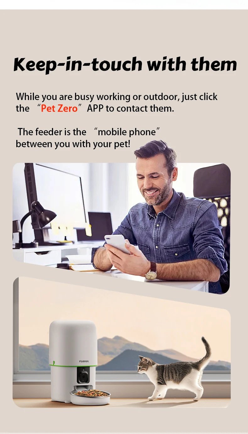 1080P HD Camera Automatic Cat Feeder with 5GWiFi Tuya Pet Cat Smart Food Kibble Dispenser Auto Feeder For Cats Dog Accessories