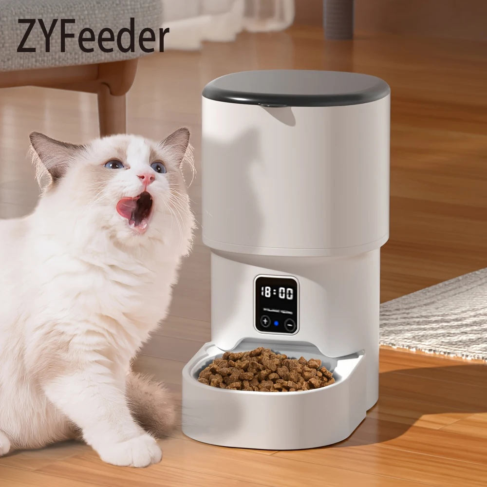 4L WIFI Button Automatic Cat Feeder Intelligent Cat and Dog Pet Feeder Smart Pet Cat Food Dispenser Pet Feeder(No 5V 1A plug) 4L WIFI Button Automatic Cat Feeder Intelligent Cat and Dog Pet Feeder Smart Pet Cat Food Dispenser Pet Feeder(No 5V 1A plug)