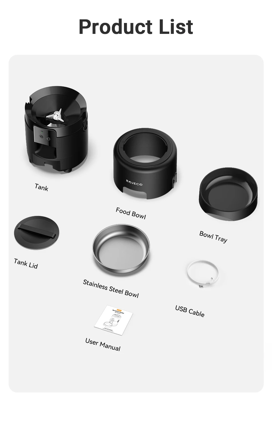 ROJECO Automatic Pet Feeder 2L Smart Cat Food Kibble Dispenser Wi-Fi App Remote Control Auto Dog Feeder For Cat Pet Accessories ROJECO Automatic Pet Feeder 2L Smart Cat Food Kibble Dispenser Wi-Fi App Remote Control Auto Dog Feeder For Cat Pet Accessories