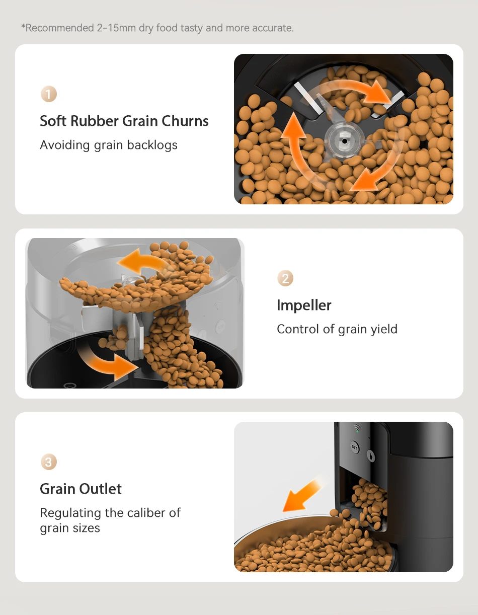 ROJECO 2L Automatic Pet Feeder Smart Cat Food Kibble Dispenser Wi-Fi App Remote Control Auto Dog Feeder For Cat Pet Accessories ROJECO 2L Automatic Pet Feeder Smart Cat Food Kibble Dispenser Wi-Fi App Remote Control Auto Dog Feeder For Cat Pet Accessories