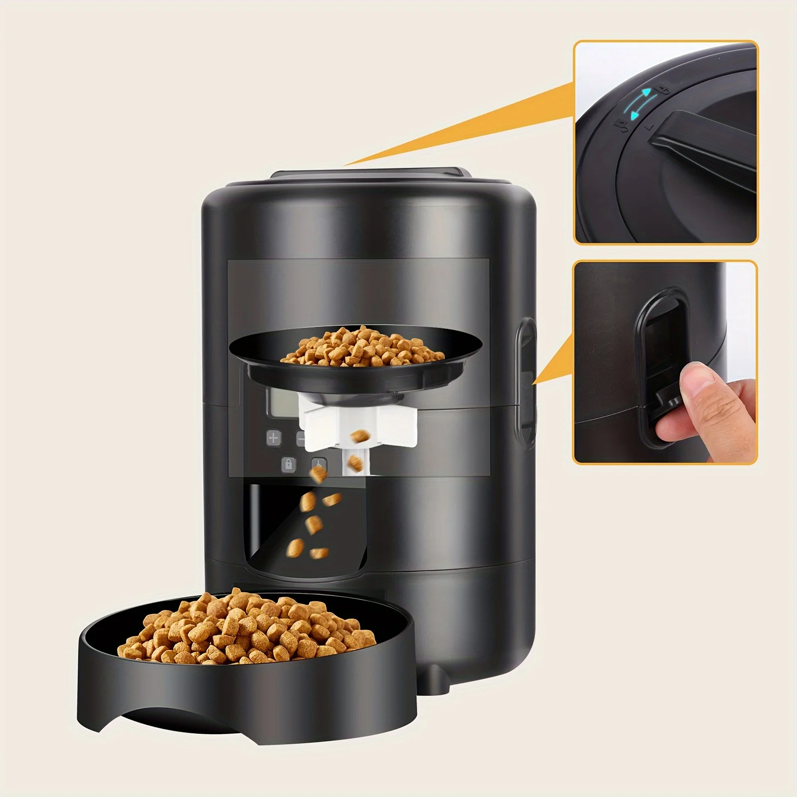 2L APP Control Automatic Pet Feeder Button Version Auto Cat Food Dispenser Smart Control Pet Feeder for Cats Dog Dry Food Bowl