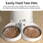 ROJECO Only Stainless Steel Single & Double Bowl Accessories For 4L Automatic Pet Feeder Cat Food Dispenser Without Pet Feeder - Image 3